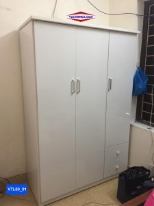 tủ nhựa quần áo 3 cánh VTL03_01 nét xịn