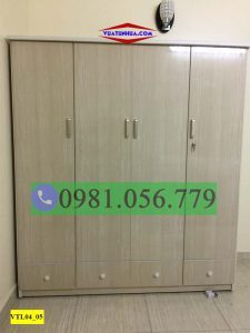 Tủ nhựa đựng quần áo 4 cánh, 3 buồng VTL04_05