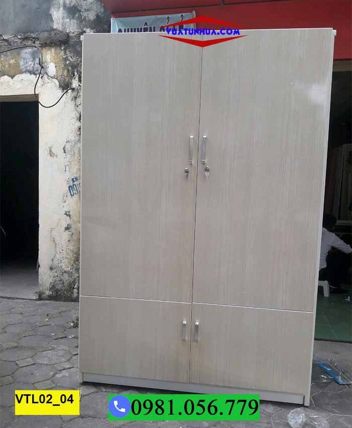 Tủ nhựa đựng quần áo 2 cánh nhiều ngăn xếp chồng VTL02_04