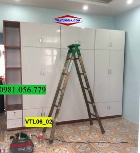 Tủ nhựa quần áo 6 cánh 1 kệ kịch trần VTL06_02