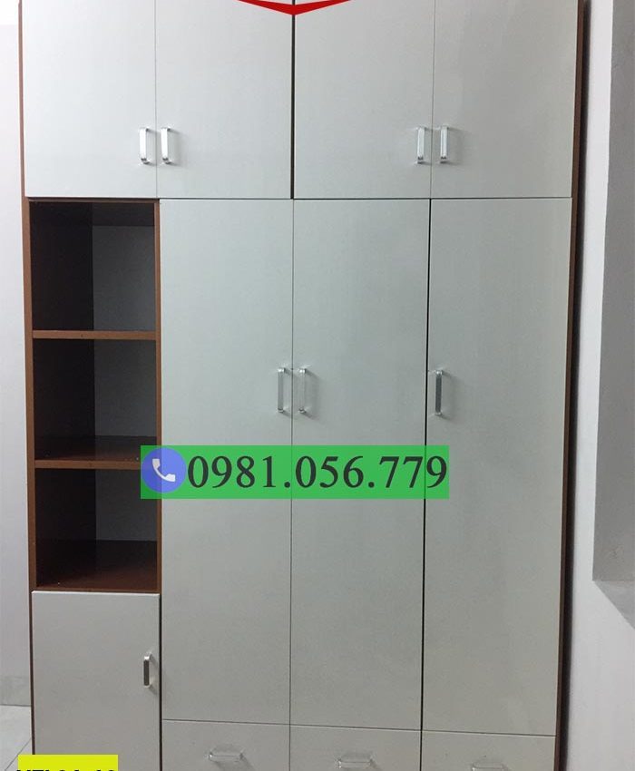 Tủ nhựa đựng quần áo 4 cánh kịch trần 1 hộc VTL04_19