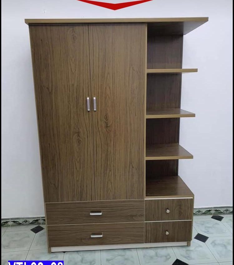 Tủ nhựa đựng quần áo 2 cánh 1 kệ VTL02_08 đẹp