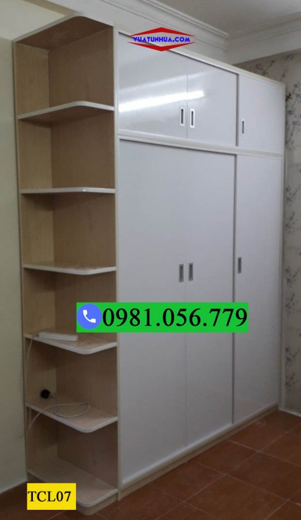 tủ nhựa 3 cánh 1 kệ dạng cánh lùa TCL07
