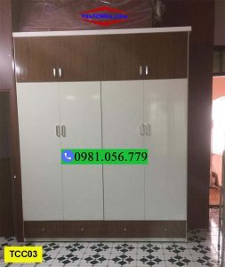 tủ quần áo cao cấp 4 cánh Ecoplast TCC03