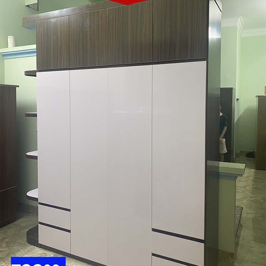 Tủ nhựa quần áo cao cấp Eco plast 4 cánh 1 kệ kịch trần TCC09