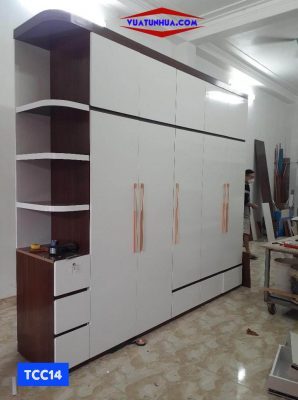 tủ quần áo cao cấp Ecoplast 5 cánh 1 kệ TCC14